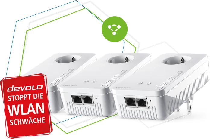devolo Mesh WLAN 2 Multiroom Kit, 3er-Pack