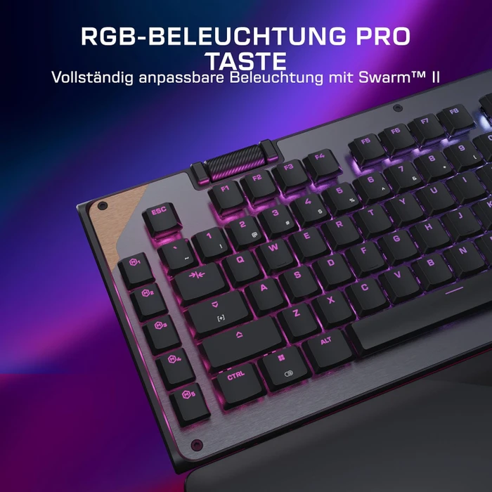 Turtle Beach Command Series KB5, schwarz, LEDs RGB, Low-Profile TITAN Linear, USB, DE