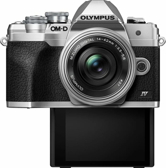 Olympus OM-D E-M10 Mark IV silber mit Objektiv M.Zuiko digital ED 14-42mm 3.5-5.6 EZ