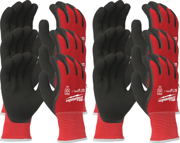Milwaukee Winter Cut A Gloves Kälte-Arbeitshandschuhe 7/S, 12 Stück