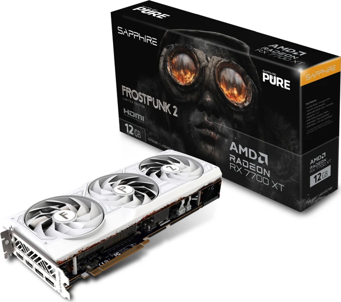 Sapphire Pure Radeon RX 7700 XT Frost Punk 2 Edition, 12GB GDDR6, 2x HDMI, 2x DP, lite retail