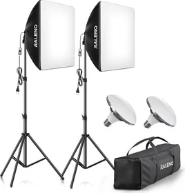 RaLeno 2x 50W LED Softbox Set