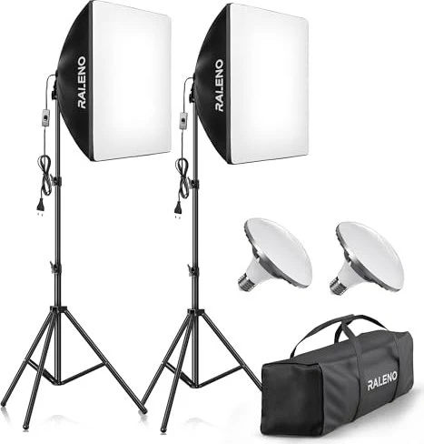 RaLeno 2x 50W LED Softbox Set