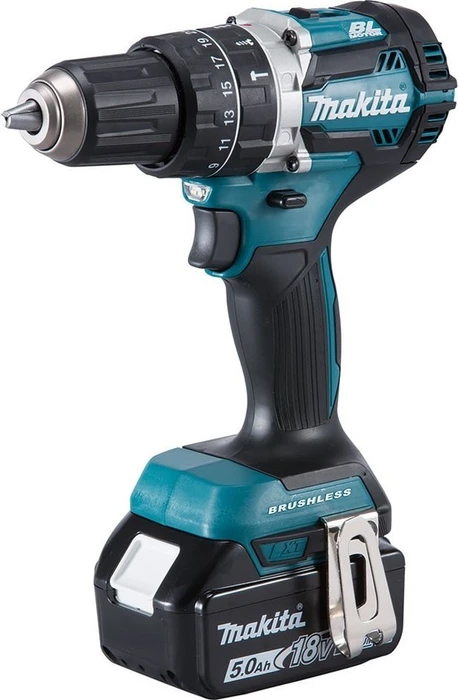 Makita DHP484T4JB Akku-Schlagbohrschrauber inkl. MAKPAC + 4 Akkus 5.0Ah