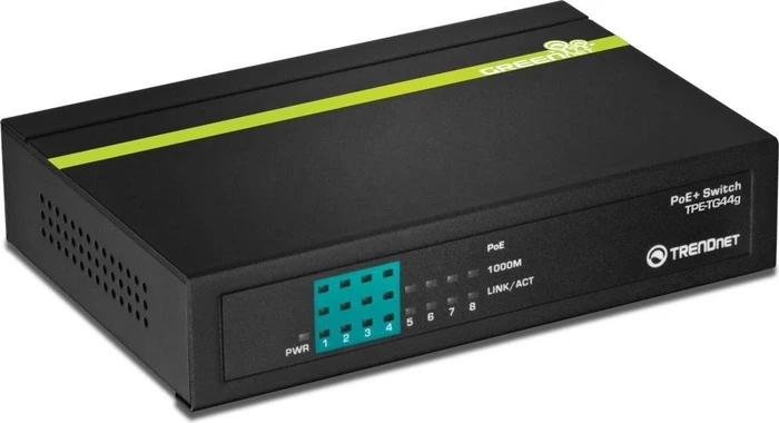TRENDnet TPE-TG Desktop Gigabit Switch, 8x RJ-45, 68W PoE+