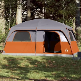 vidaXL 8 Personen Familienzelt grau/orange