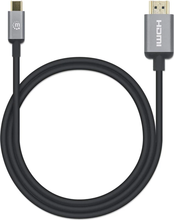 Manhattan USB-C 3.1 [Stecker] auf HDMI [Stecker] 4K 60Hz Adapterkabel schwarz, 1m
