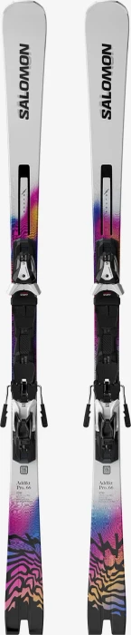 Salomon Addikt Pro 66 + MI12 GW white/race blue (inkl. Bindung) (Modell 2025/2026)