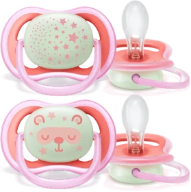 Philips Avent SCF376/22 Ultra Air Beruhigungsschnuller, 6-18M, Silikon, sterne/bär, 2 Stück