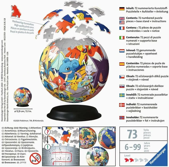 Ravensburger Puzzle 3D Puzzle-Ball Pokémon