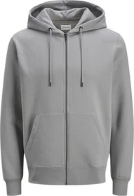 Jack & Jones Einfarbig Zip Hoodie ultimate grey (Herren)
