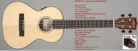 KALA Solid Spruce Travel Tenor w/ EQ