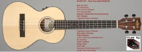 KALA Solid Spruce Travel Tenor w/ EQ