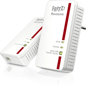 FRITZ! FRITZ!Powerline 1240E Kit, Powerline/WLAN-Access Point und Powerline-Adapter Set, 2er-Bundle (20002745)