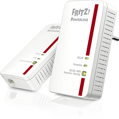 FRITZ! FRITZ!Powerline 1240E Kit, Powerline/WLAN-Access Point und Powerline-Adapter Set, 2er-Bundle