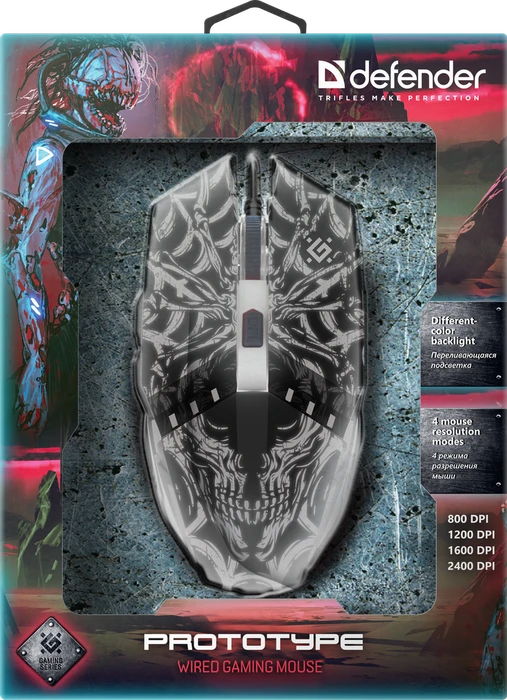 Defender Prototype GM-670L RGB Gaming Mouse schwarz, USB
