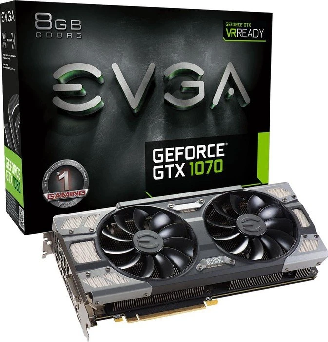 EVGA GeForce GTX 1070 FTW DT Gaming ACX 3.0, 8GB GDDR5, DVI, HDMI, 3x DP