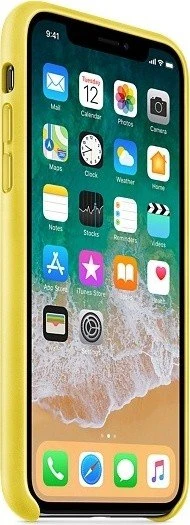Apple Leder Case für iPhone X frühlingsgelb