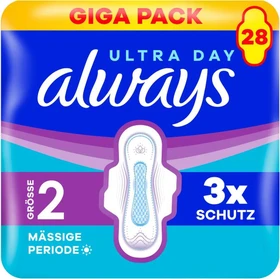 Always Ultra Day Long mit Flügeln Größe 2, 28 Stück