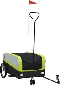 vidaXL Transport 138x69cm Fahrradanhänger schwarz/grün