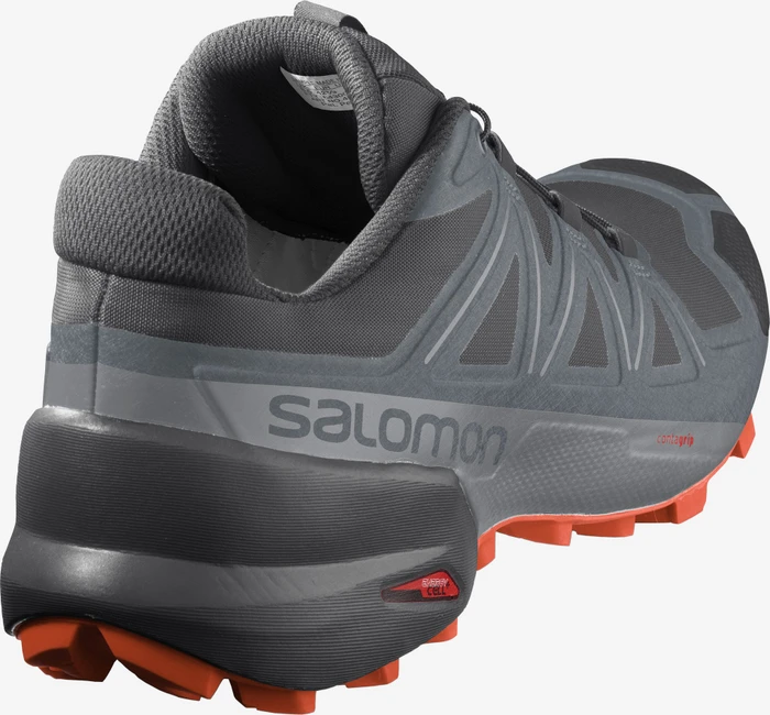 Salomon Speedcross 5 black/stormy weather/red orange (Herren)