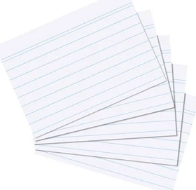 Herlitz Karteikarten, A5, liniert, weiß, 100 Blatt