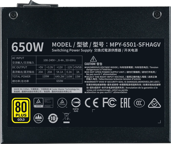 Cooler Master V-Series V650 SFX Gold 650W, SFX 3.42