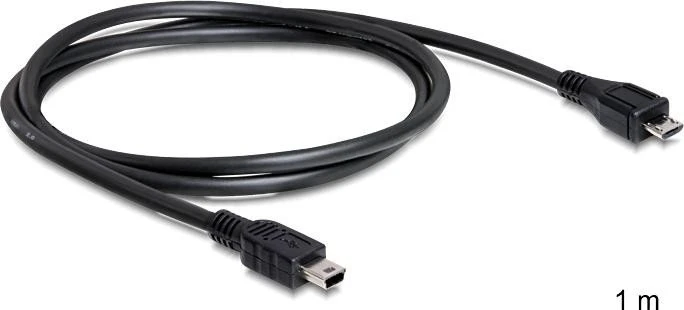 DeLOCK USB 2.0 Kabel Mini-B/Micro-B schwarz, 1m