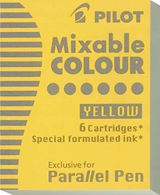 Pilot Patrone Parallel Pen Standard-Tintenpatrone gelb, 6er-Pack