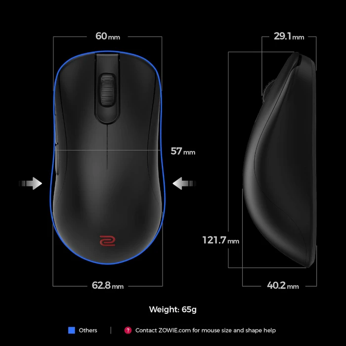 BenQ Zowie ZA13-DW 4K Wireless mit Ladestation, schwarz, USB