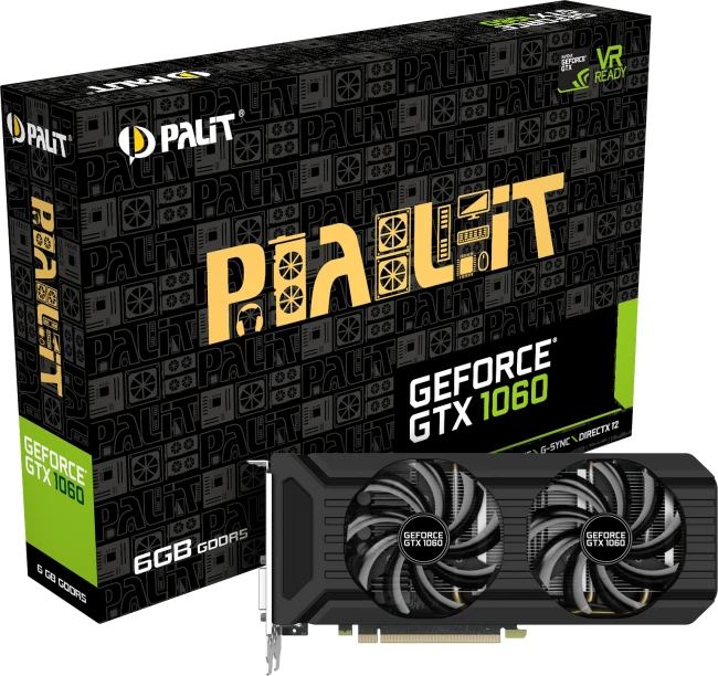 Palit GeForce GTX 1060 Dual, 6GB GDDR5, DVI, HDMI, 3x DP