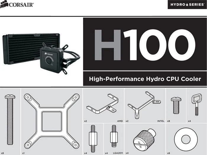 Corsair Hydro Series H60/H80/H100 Universal Bracket kit
