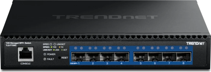 TRENDnet TL2 Desktop 10G Managed Switch, 8x SFP+