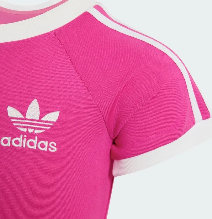 adidas 3-Streifen T-Shirt kurzarm semi lucid fuchsia (Junior)