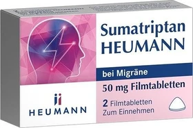 Sumatriptan Heumann bei Migräne 50mg Filmtabletten, 2 Stück