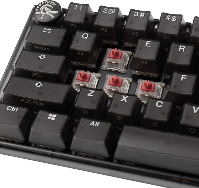 Ducky One 3 Mini PBT, LEDs RGB, Aura Black, MX SILENT RGB RED, USB, US