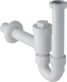 Geberit Röhrensiphon für Waschtisch, absperrbar, mit Rückflussverhinderung, Abgang horizontal, ø50mm