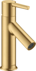 Hansgrohe Axor Starck Einhebel-Waschtischmischer 80 mit Hebelgriff und Ablaufgarnitur brushed gold optic