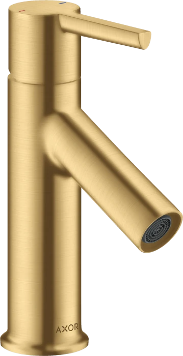 Hansgrohe Axor Starck Einhebel-Waschtischmischer 80 mit Hebelgriff und Ablaufgarnitur brushed gold optic