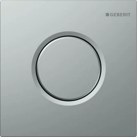 Geberit Urinalsteuerung mit pneumatischer Spülauslösung, Typ 01 Betätigungsplatte chrom matt/easy-to-clean-beschichtet