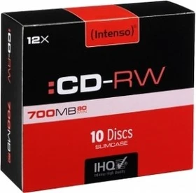 Intenso CD-RW 80min/700MB, 12x, 10er Slimcase