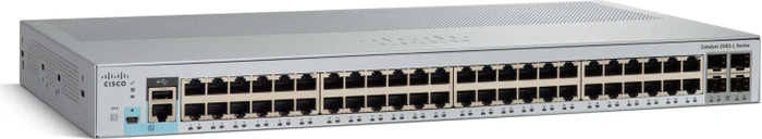 Cisco Catalyst 2960-L LAN Lite Rackmount Gigabit Managed Switch, 48x RJ-45, 4x SFP