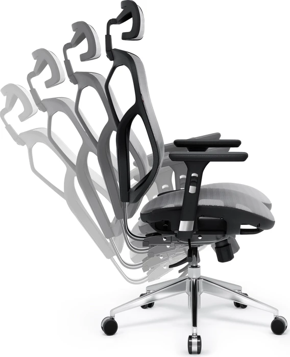 Diablo Chairs V-Basic Ergonomischer Bürostuhl, schwarz/grau