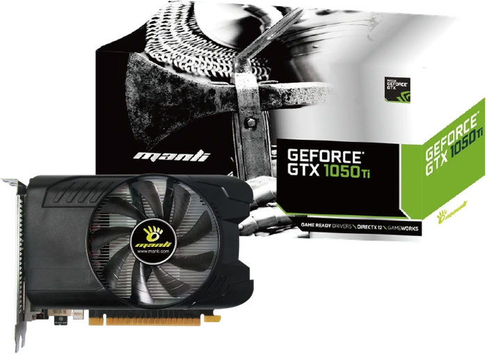 Manli GeForce GTX 1050 Ti, 4GB GDDR5, DVI, HDMI, DP