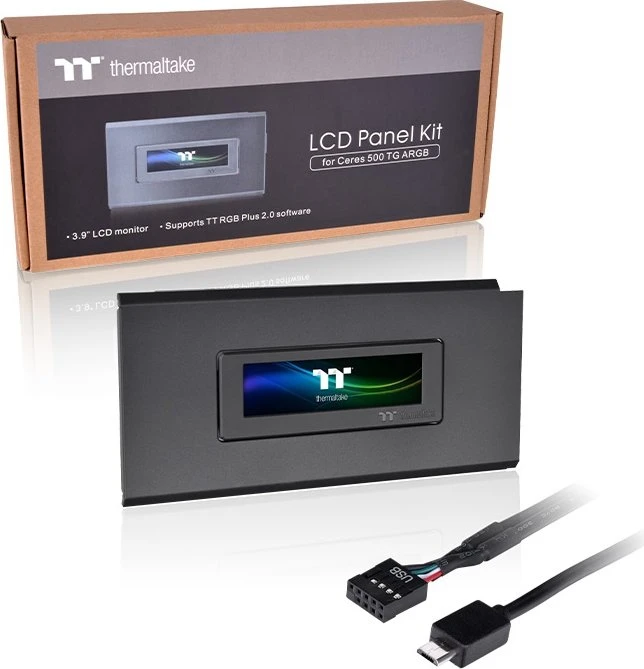 Thermaltake LCD Panel Kit 3.9" für Thermaltake Ceres Series/Thermaltake Ceres 300/Thermaltake Ceres 500, Monitor Kit, Black