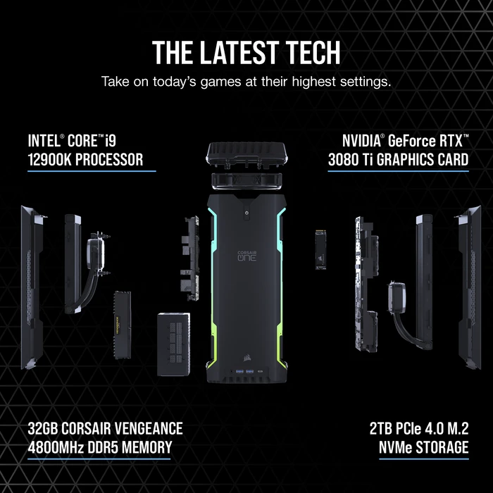 Corsair ONE i300, Core i9-12900K, 32GB RAM, 2TB SSD, GeForce RTX 3080 Ti