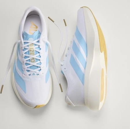 adidas Adizero Evo SL cloud white/clear blue/matte gold (Herren)