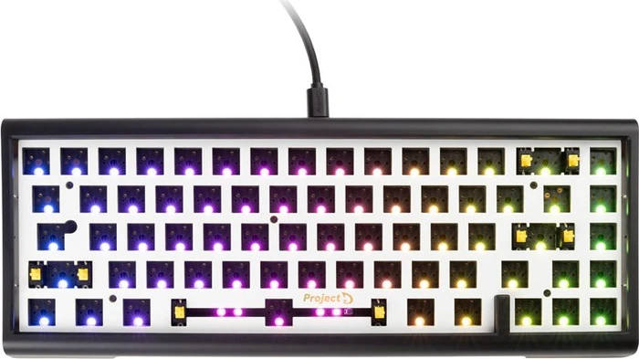 Ducky Tinker 65 Barebone Gaming-Tastatur, schwarz/weiß, ANSI
