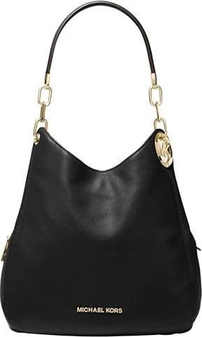 Michael Kors Lillie Large aus gekrispeltem Leder Schultertasche schwarz
