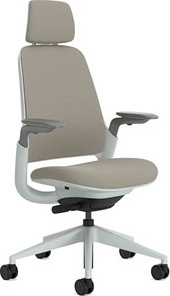 Steelcase Series 1 Bürostuhl mit Kopfstütze, trüffel